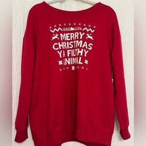 Merry Christmas Ya Filthy Animal Torrid Sweatshirt – Perfect for the Holidays!